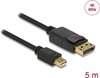 Picture of Delock Cable Mini DisplayPort 1.2 male > DisplayPort male 4K 60 Hz 5.0 m