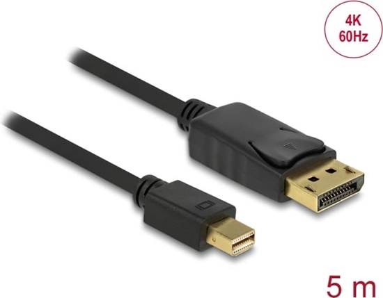 Picture of Delock Cable Mini DisplayPort 1.2 male > DisplayPort male 4K 60 Hz 5.0 m