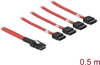 Picture of Delock Cable Mini SAS SFF-8087 > 4 x SATA 7 pin 0.5 m