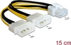 Picture of Delock Cable PCI Express power supply 8 pin to 2 x 5¼“ for graphics card