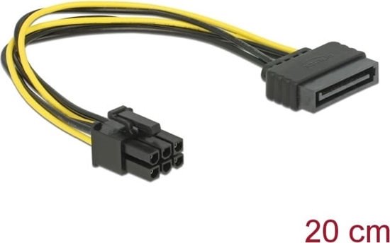 Изображение Delock Cable Power SATA 15 pin > 6 pin PCI Express
