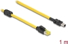 Изображение Delock Cable RJ45 plug Cat.6 to Mini I/O 8 pin D-shape type 2 plug 1 m yellow