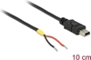 Picture of Delock Cable USB 2.0 Mini-B male > 2 x open wires power 10 cm Raspberry Pi
