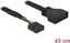 Изображение Delock Cable USB 2.0 pin header female > USB 3.0 pin header male 45 cm