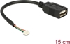 Picture of Delock Cable USB 2.0 pin header female 1,25 mm 4 pin > USB 2.0 Type-A female 15 cm