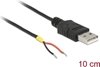 Picture of Delock Cable USB 2.0 Type-A male > 2 x open wires power 10 cm Raspberry Pi