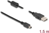 Picture of Delock Cable USB 2.0 Type-A male > USB 2.0 Mini-B male 1.5 m black