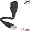 Picture of Delock Cable USB 2.0 Type-A male > USB 2.0 Type-A female ShapeCable 0.15 m