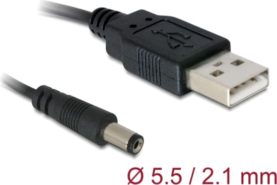 Picture of Delock Cable USB Power > DC 5.5 x 2.1 mm Male 1.0 m