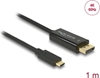 Изображение Delock Cable USB Type-C™ male > DisplayPort male (DP Alt Mode) 4K 60 Hz 1 m black