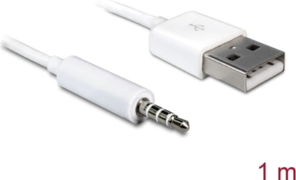 Изображение Delock Cable USB-A male > Stereo jack 3.5 mm male 4 pin IPod Shuffle 1 m