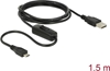 Picture of Delock Charging Cable USB 2.0 Type-A male > USB 2.0 Micro-B male with switch for Raspberry Pi 1.5 m