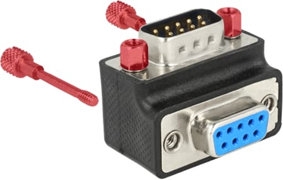 Picture of Delock D-Sub 9 pin male > female 270° angled Nut and Screw changeable