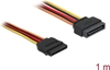 Picture of Delock Extension Cable Power SATA 15 Pin male > SATA 15 Pin female 100 cm