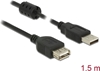 Picture of Delock Extension cable USB 2.0 Type-A male > USB 2.0 Type-A female 1.5 m black