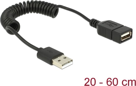 Picture of Delock Extension Cable USB 2.0-A male / female coiled cable
