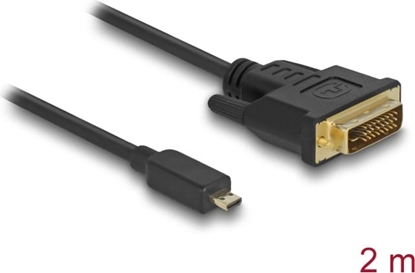 Attēls no Delock HDMI cable Micro-D male > DVI 24+1 male 2 m