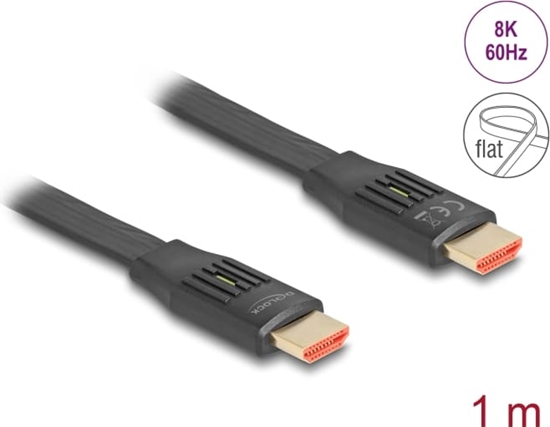Изображение Delock High Speed HDMI Flat Ribbon Cable 48 Gbps 8K 60 Hz 1 m