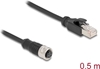 Picture of Delock M12 Adapter Cable D-coded 4 pin female to RJ45 male 50 cm
