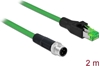 Picture of Delock Network cable M12 4 pin D-coded to RJ45 plug PVC 2 m