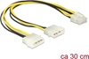 Изображение Delock Power cable 2 x 4 pin Molex male > 8 pin EPS male 30 cm