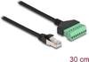 Picture of Delock RJ45 Cable Cat.6 plug to Terminal Block Adapter 30 cm 2-part