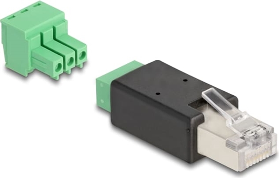 Picture of Delock RJ45 plug to Terminal Block Adapter 3 pin 2-part