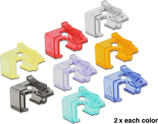 Picture of Delock RJ45 Repair Clip 16 Pieces (2 pieces per color)