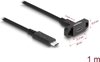 Изображение Delock SuperSpeed USB 10 Gbps (USB 3.2 Gen 2) Cable USB Type-C™ male to female 1 m panel-mount black