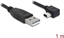 Picture of Delock USB 2.0 Cable Type-A male to Type Mini-B male angled 1 m