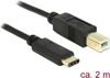 Picture of Delock USB 2.0 cable Type-C to Type-B 2 m
