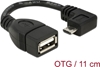 Изображение Delock USB 2.0 OTG Cable Type Micro-B male angled to Type-A female 11 cm