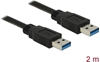 Picture of Delock USB 5 Gbps Cable Type-A male to Type-A male 2 m black