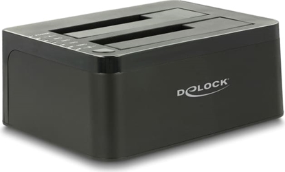 Attēls no Delock USB 5 Gbps Dual Docking Station for 2 x SATA HDD / SSD with Clone Function