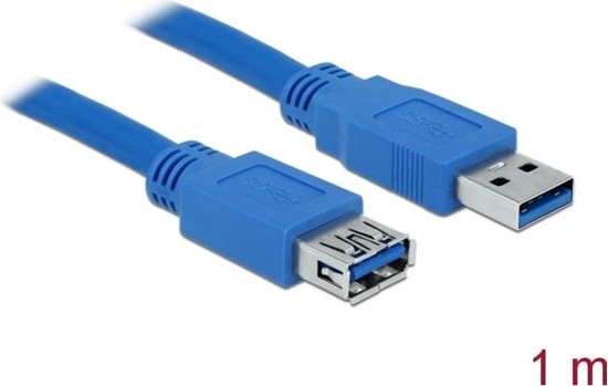 Picture of Delock USB 5 Gbps extension cable Type-A male to female 1 m blue