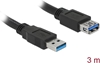 Picture of Delock USB 5 Gbps extension cable Type-A male to female 3 m black