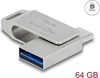 Изображение Delock USB 5 Gbps USB-C™ + Type-A Memory Stick 64 GB - Metal Housing