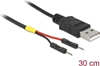 Picture of Delock USB Power Cable Type-A to 2 x pin header male separate power 30 cm