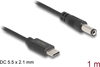 Picture of Delock USB Type-C™ Power Cable to DC 5.5 x 2.1 mm male 1 m