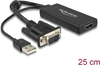 Изображение Delock VGA to HDMI Adapter with Audio black