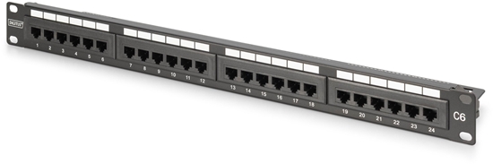 Изображение Digitus Patchpanel 1U 24-Port  LSA  Cat6 8P8C ungeschirmt
