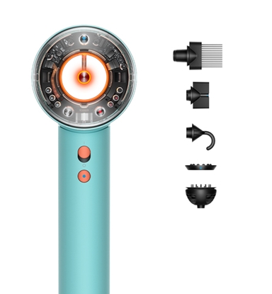 Attēls no Dyson Supersonic Nural hair dryer 1600 W Blue  Orange (Atv. iepak.)