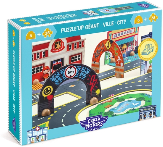 Picture of Djeco Crazy motors Ogromna ukadanka - Miasto (34 det.)