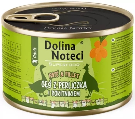 Picture of Dolina Noteci SUPERFOOD KOT 185g g z perliczki i rokitnikiem puszka /12