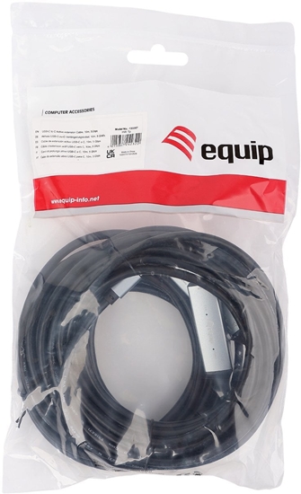 Изображение Equip Kabel USB-C 3.2 -> C       St/Bu 10.00m 5V/2A  schwarz