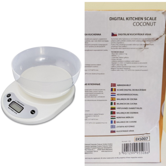 Picture of Esperanza EKS007 KITCHEN SCALE WITH BOWL (Damaged packaging)