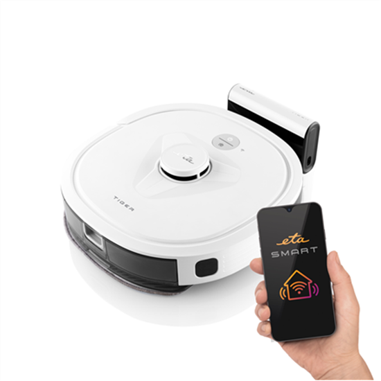 Picture of ETA | Robot Vacuum Cleaner | Tiger ETA424290000 | Wet&Dry | Operating time (max) 160 min | Li-ion | 3350 mAh | White
