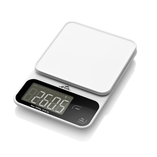 Picture of ETA Kitchen Scale | Popi 677090000 | Maximum weight (capacity) 5 kg | Graduation 1 g | Display type LCD | White