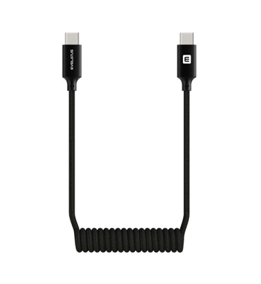 Изображение Evelatus Evelatus AutoSpring Coiled Cable USB C to USB C connector 1.2M Black