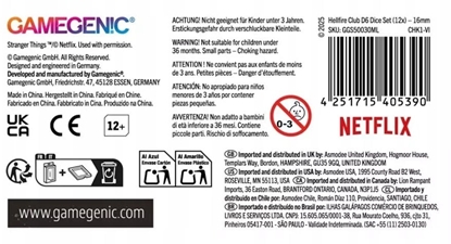 Attēls no Gamegenic Stranger Things - D6 Dice Set - Hellfire Club (12x)